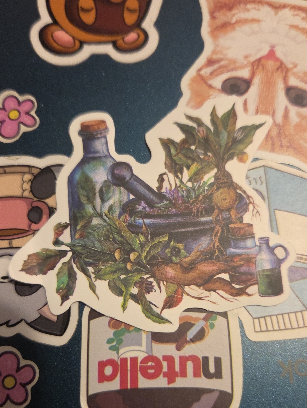 Herbal Apothecary Sticker - Green Botanical Design